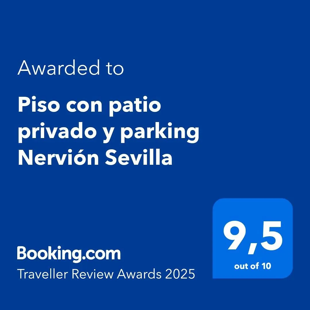 Piso Con Patio Privado Y Parking Nervion Sevilla Apartmán